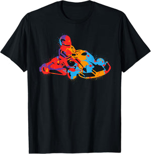 Kart Racing Colourful Boys Go Karts Motorsport Go-Kart , black T-Shirt - T-Shirt | Black
