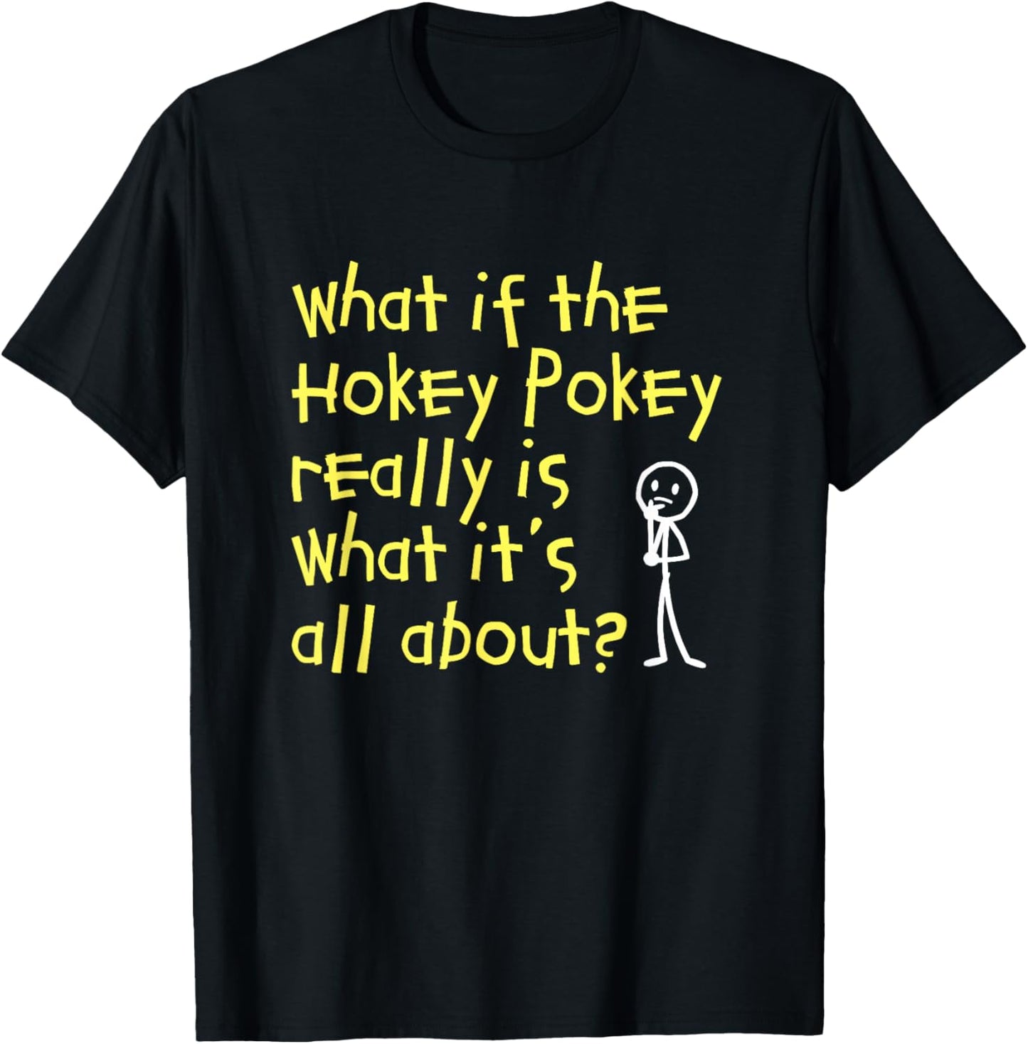 TumbleTee Men's Funny Hokey Pokey , Black, Small T-Shirt - T-Shirt | Black