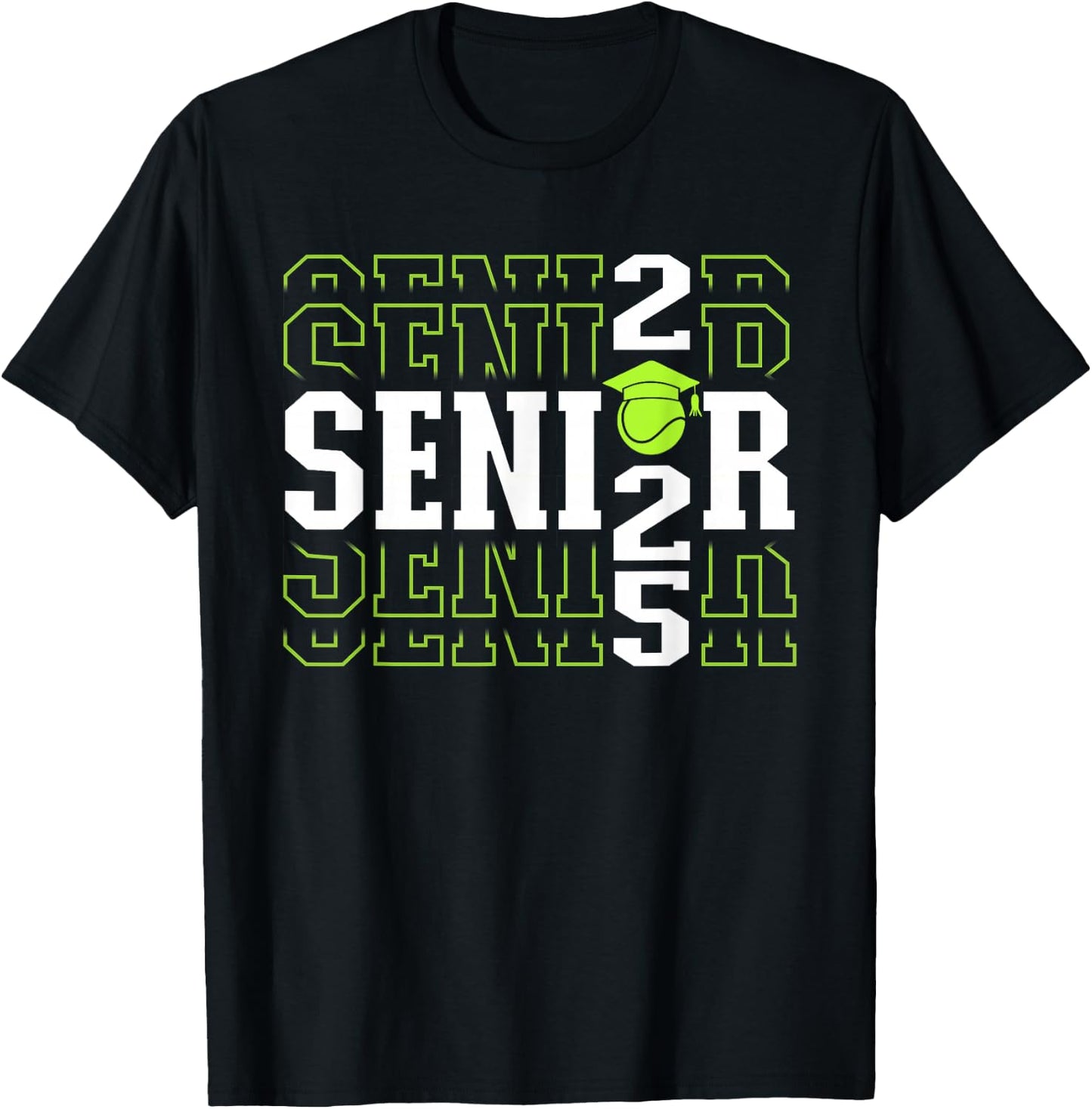 Class of 2025 Tennis Senior T-Shirt - T-Shirt | Black