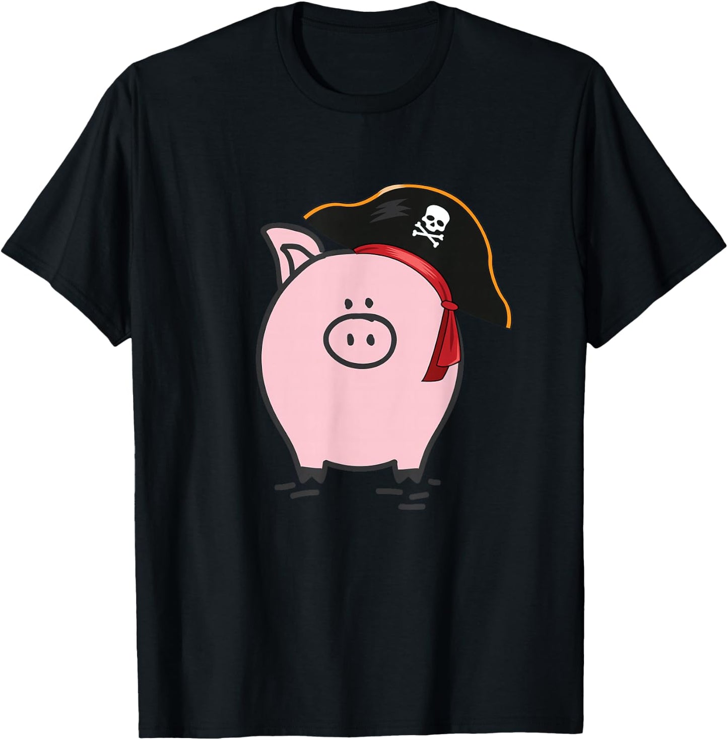 Pig Pirate Piglets Farmer Pig Day T-Shirt - T-Shirt | Black