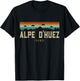 Alpe D'Huez Vintage Mountains Hiking Camping France Retro T-Shirt - T-Shirt | Black