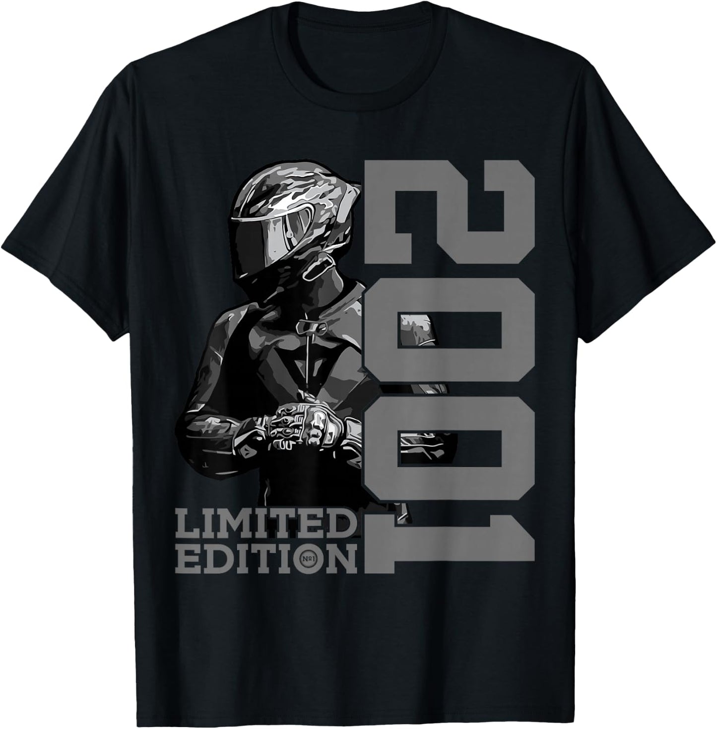 Limited Edition 2001 Biker Motorrad 25. Geburtstag T-Shirt - T-Shirt | Black