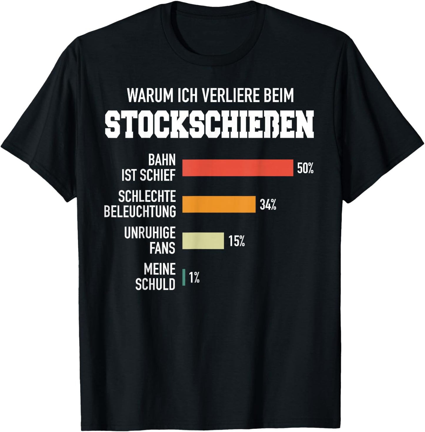 Stockschießen Eisstock Stockschütze Eisstockschießen T-Shirt - T-Shirt | Black