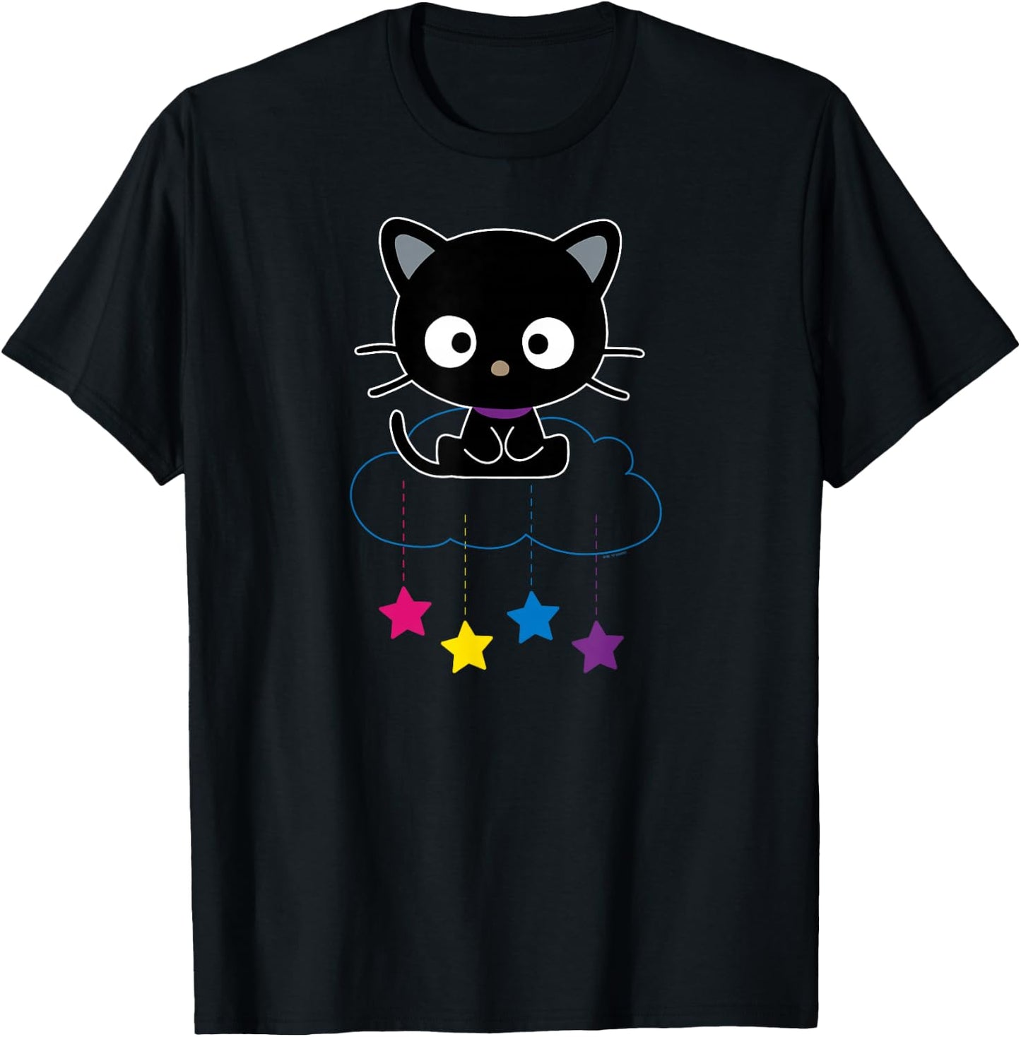 Chococat Sitting in The Clouds T-Shirt - T-Shirt | Black