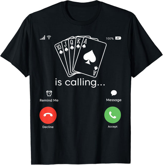Poker Dealer Costume Gambling Poker Card Game Poker T-Shirt - T-Shirt | Black
