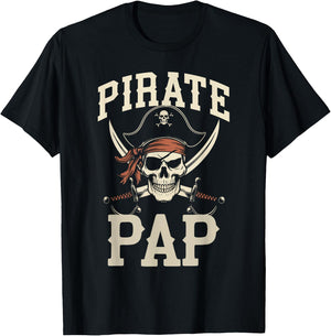 Pirate Pap Funny Captain Matching Grandpa Halloween Costume T-Shirt - T-Shirt | Black
