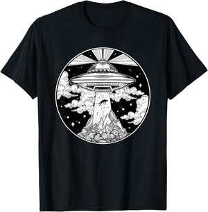 Alien Space Tattoo - UFO 51 Area Roswell Believe T-Shirt - T-Shirt | Black