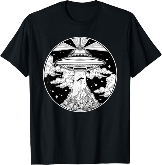 Alien Space Tattoo - UFO 51 Area Roswell Believe T-Shirt - T-Shirt | Black