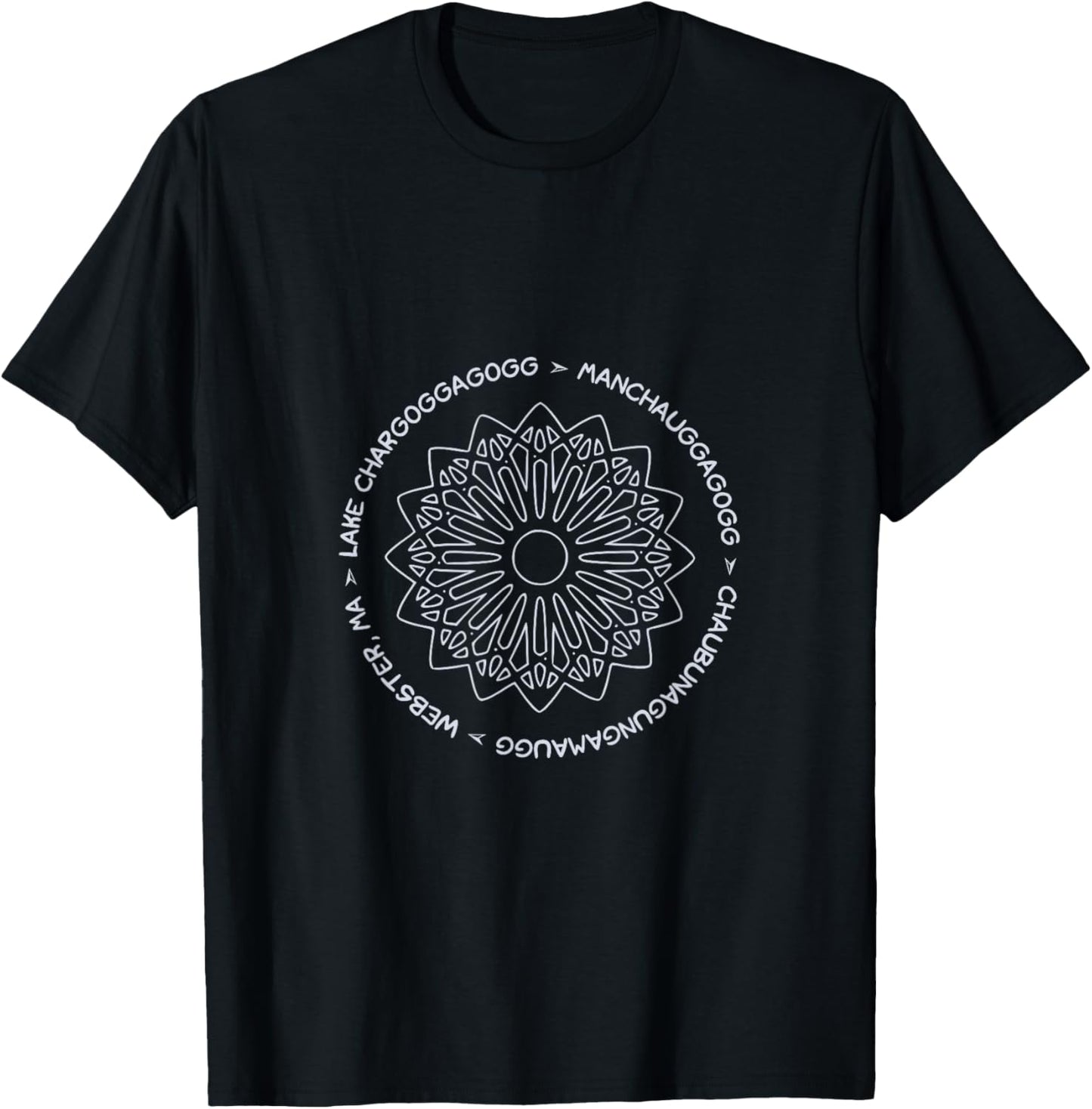 Lake Chargoggagogg Webster Lake MA Nipmuc Bartlett Indians T-Shirt - T-Shirt | Black