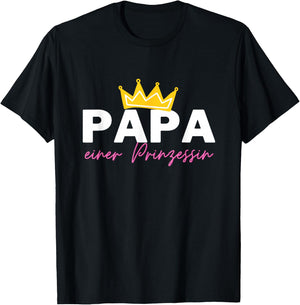Papa einer Prinzessin für LieblingPapa von der Tochter , black T-Shirt - T-Shirt | Black