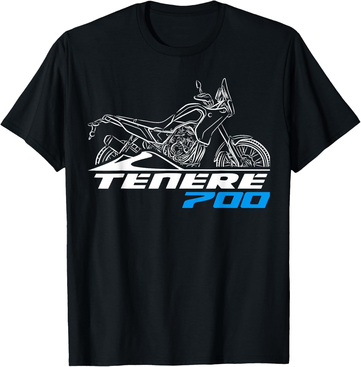 Tenere 700 for Adventure Motorcycle Riders T-Shirt - T-Shirt | Black