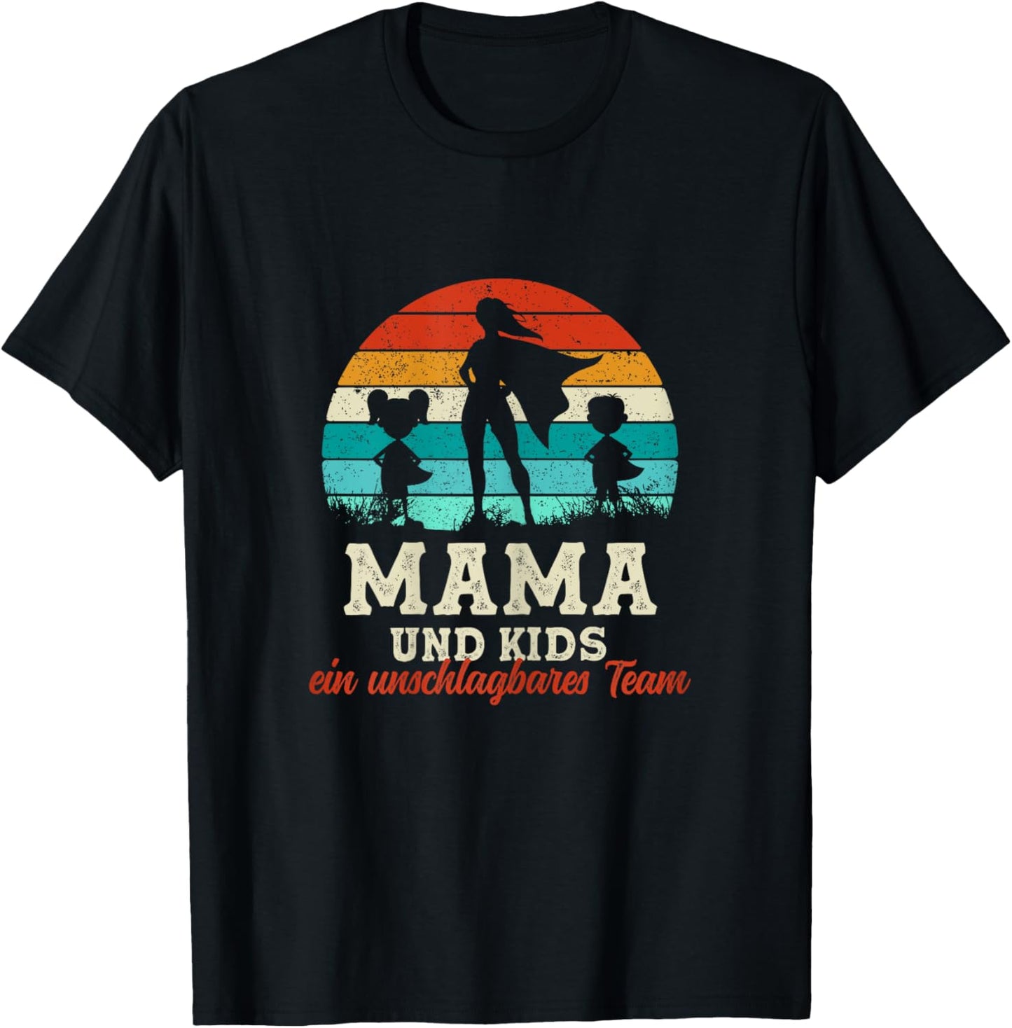 Team Mama Kids Kinder Superheld Muttertag Stolze Super Mama T-Shirt - T-Shirt | Black