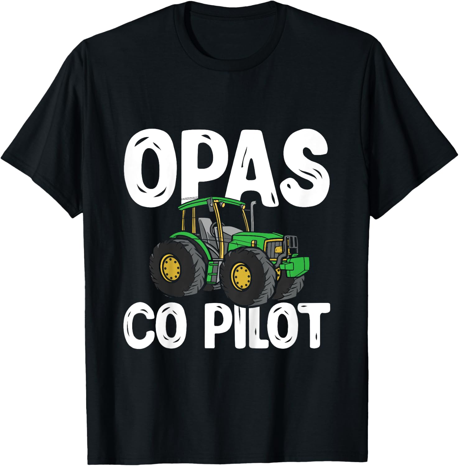 Zukünftiger Landwirt Trecker Traktor Opas Co Pilot T-Shirt - T-Shirt | Black