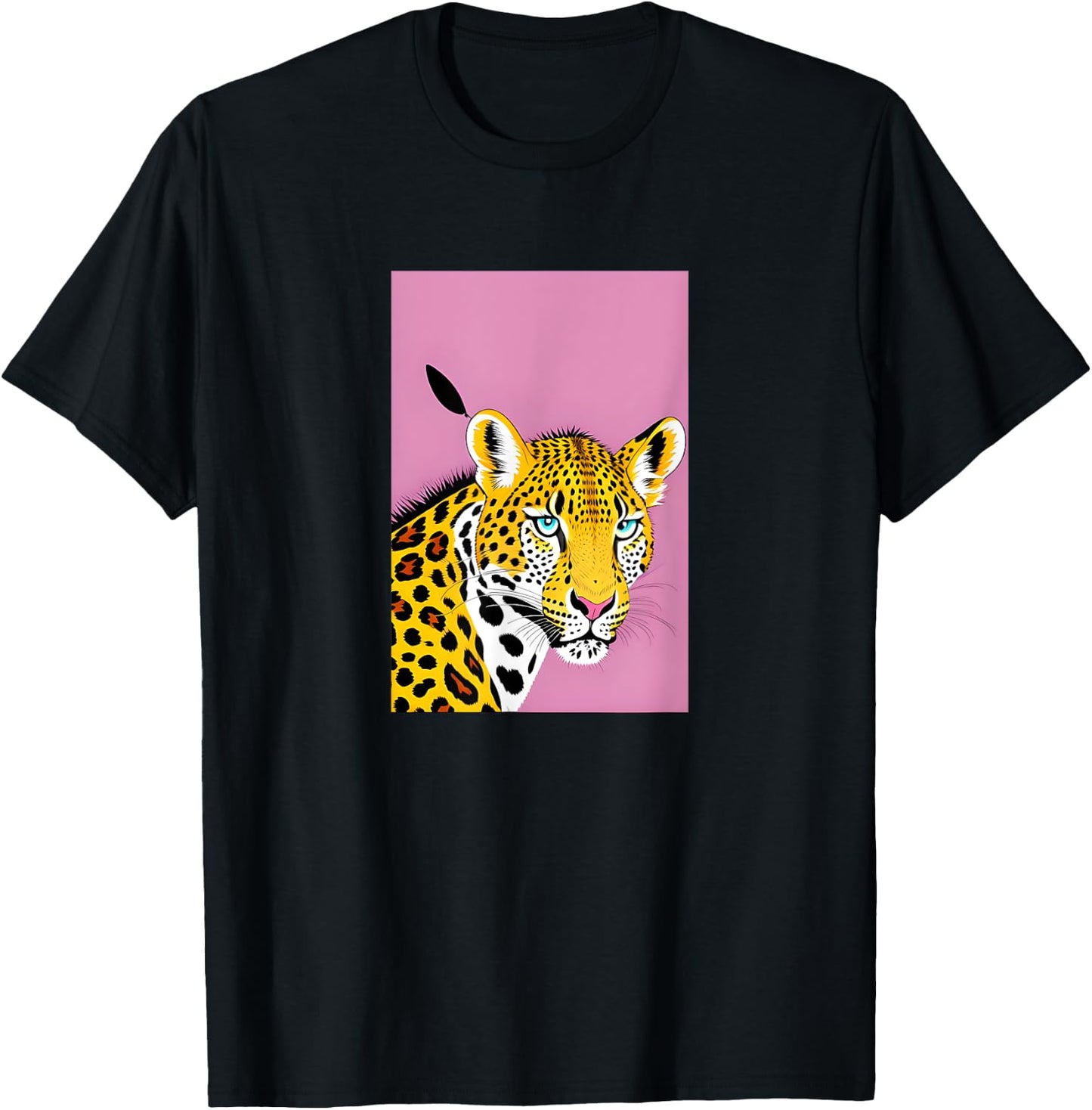 Western Cow Leopard Cheetha Serape Turquoise pink T-Shirt - T-Shirt | Black