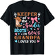 Grandpa Keeper Of The Gender Boots Or Bows Grandpa Loves You T-Shirt - T-Shirt | Black