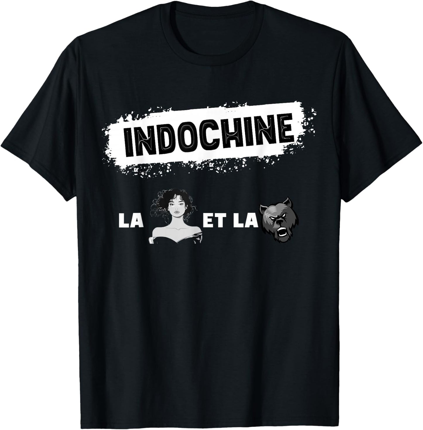 La Belle D'Indochine Gift Woman Man Child , Black, S T-Shirt - T-Shirt | Black