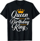 Queen Of The Birthday King Bday Party T-Shirt - T-Shirt | Black