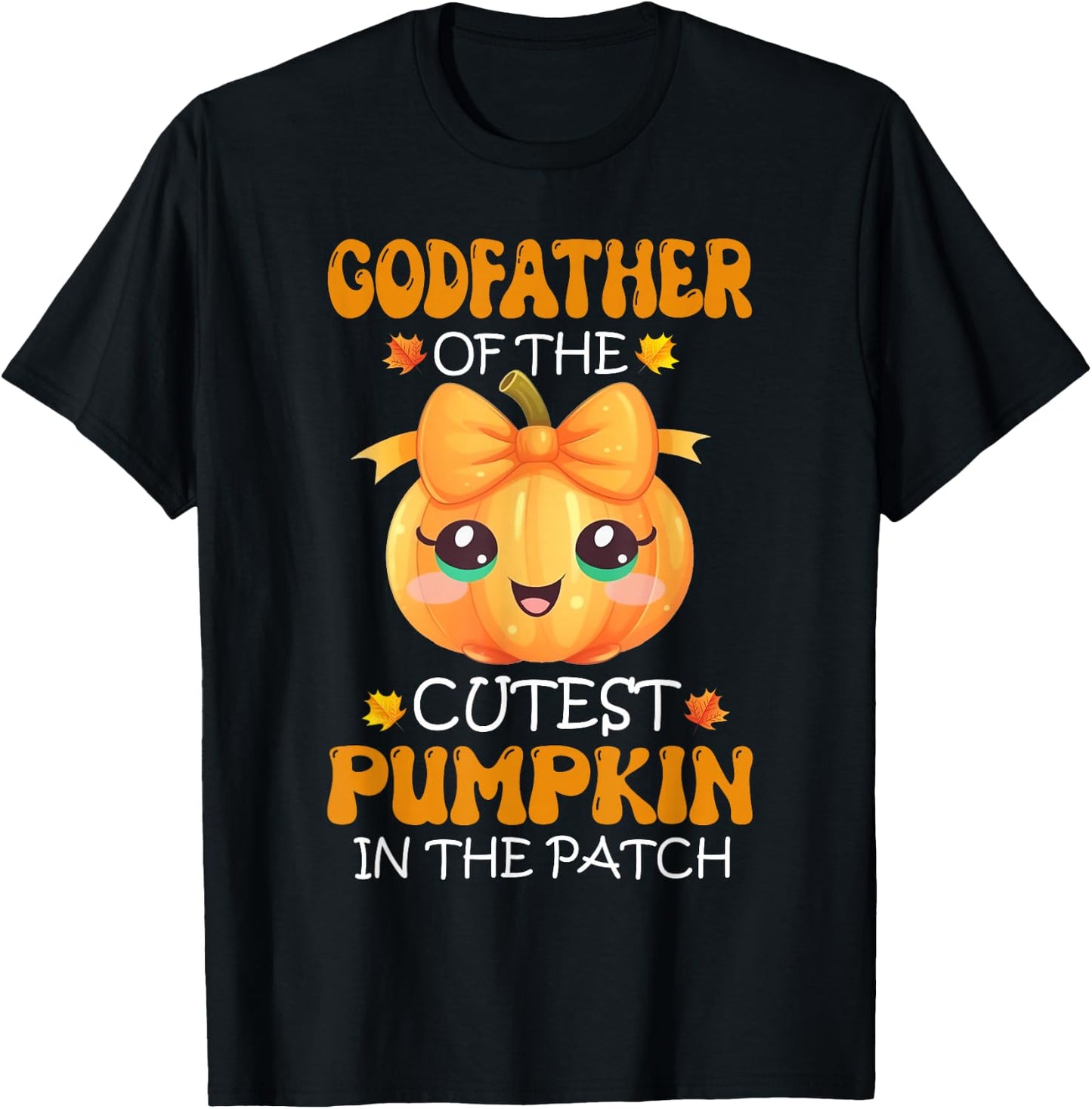 Godfather Of The Cutest Pumpkin In The Patch Halloween T-Shirt - T-Shirt | Black