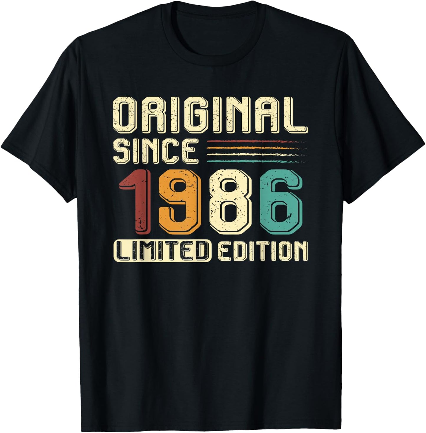 Original Gift Since 1986 Birthday Party 38 Years Man T-Shirt - T-Shirt | Black