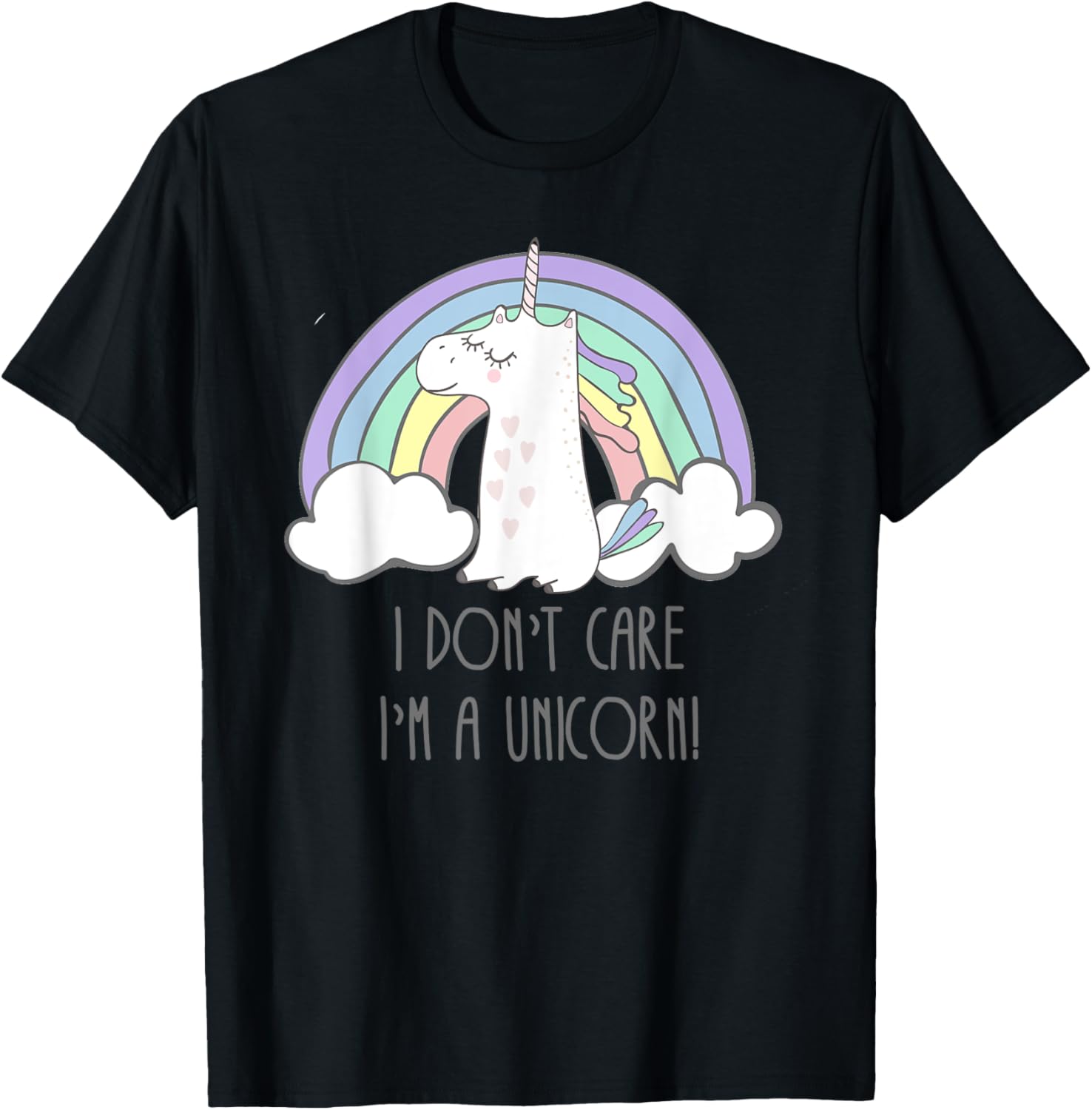 I Dont Care I'm A Unicorn T-Shirt - T-Shirt | Black
