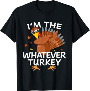 Whatever Turkey Matching Outfit Thanksgiving Pajamas Family T-Shirt - T-Shirt | Black