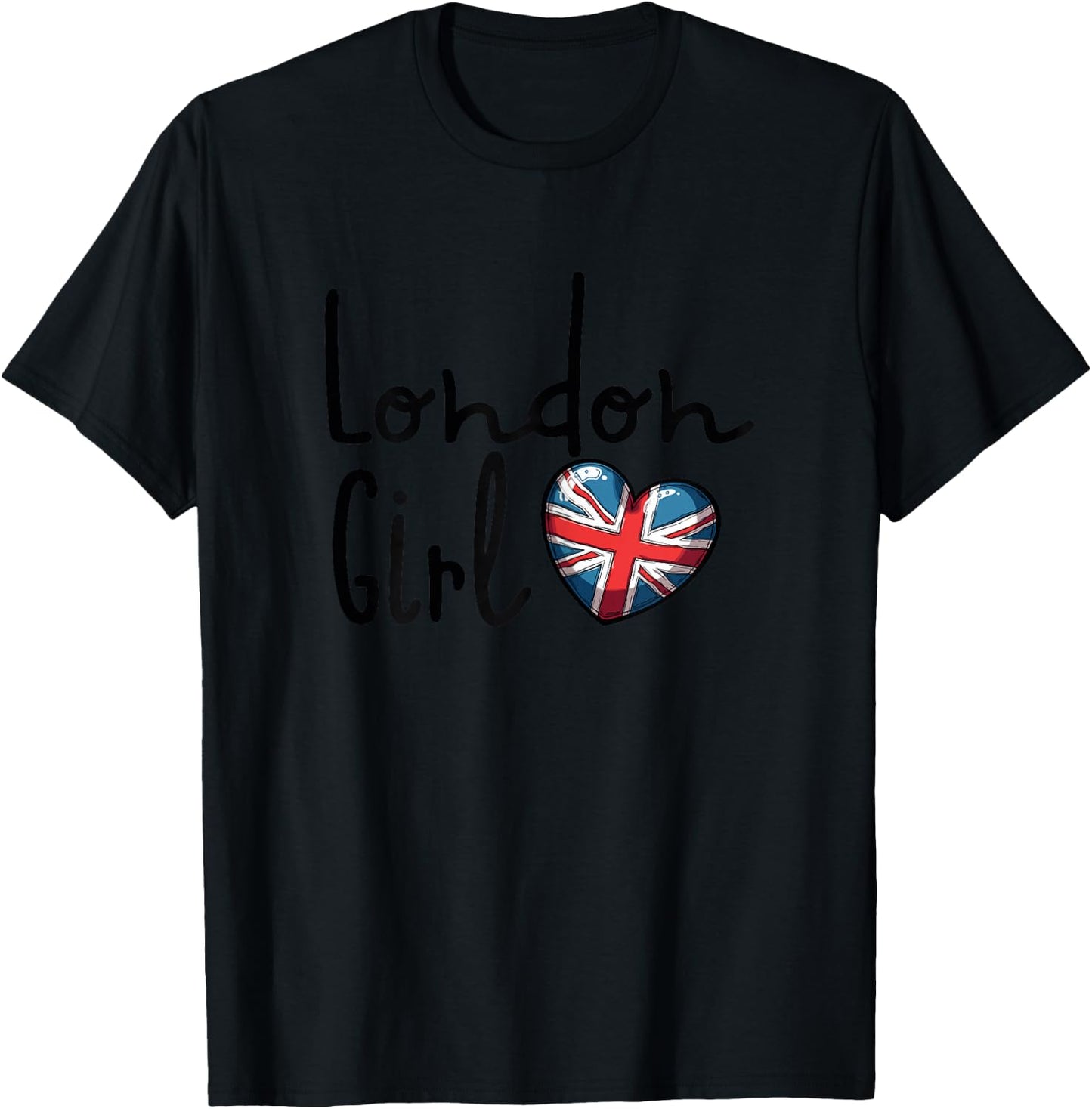 London Girl, London Girls, British Flag Women's , White T-Shirt - T-Shirt | Black