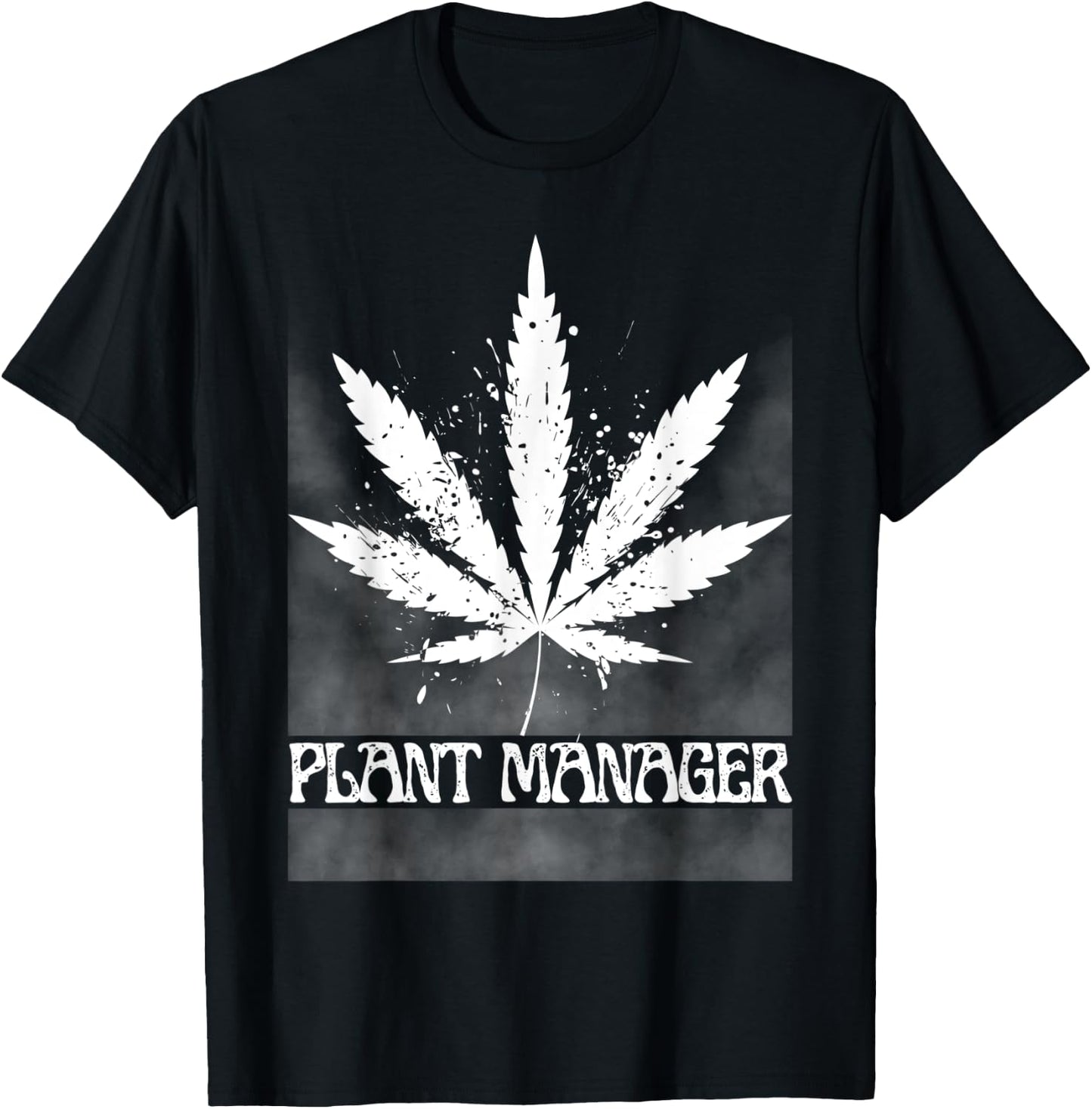 Vintage Weed Cannabis, Marijuana Plant Manager T-Shirt - T-Shirt | Black
