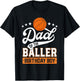 Dad Of The Baller Birthday Boy Basketball Themed Party T-Shirt - T-Shirt | Black