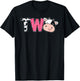Second Birthday Girl Cow Farm, 2nd Birthday Cow 2 Toddler T-Shirt - T-Shirt | Black