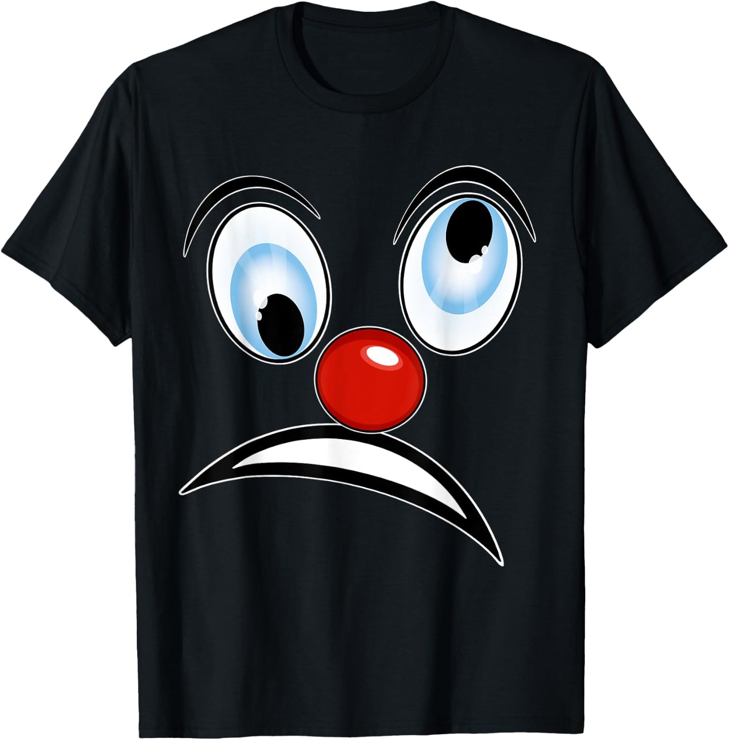 Carnival Clown Face Fancy Dress Costume Outfit Clown , black T-Shirt - T-Shirt | Black