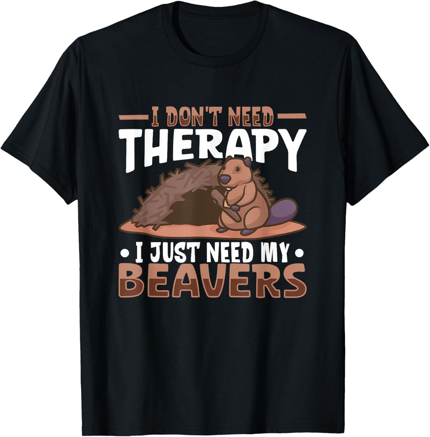 Beaver Fan Beaver Lover Funny Beaver Cute Beaver T-Shirt - T-Shirt | Black