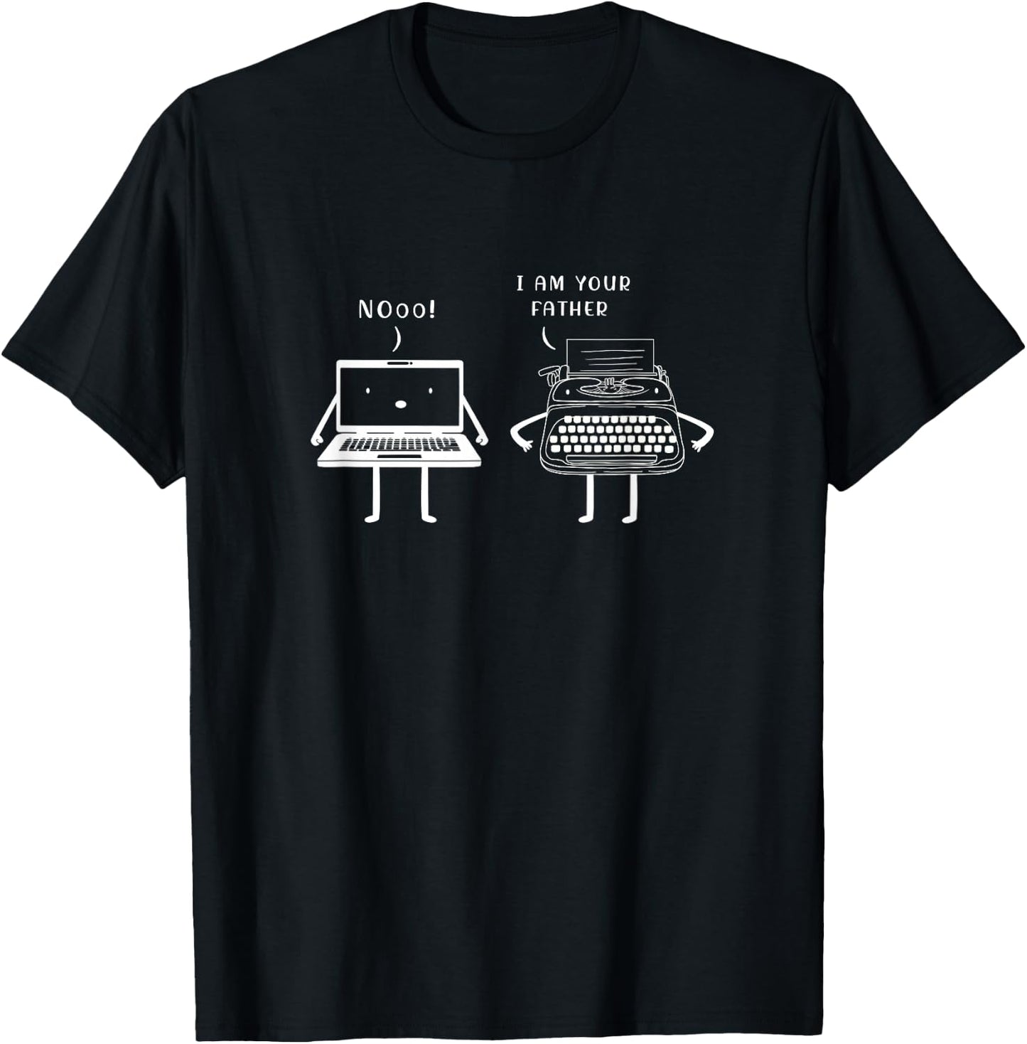 Funny Typewriter Computer Im Your Father Typewriters T-Shirt - T-Shirt | Black