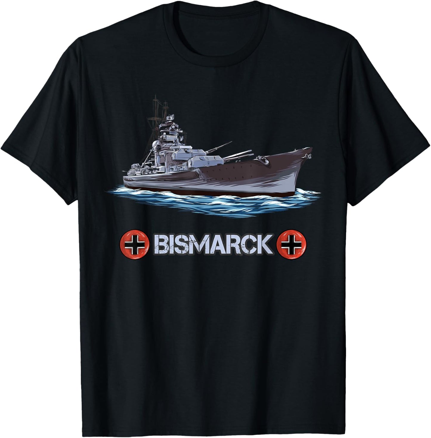 Deutsches schweres Schlachtschiff Bismarck T-Shirt - T-Shirt | Black