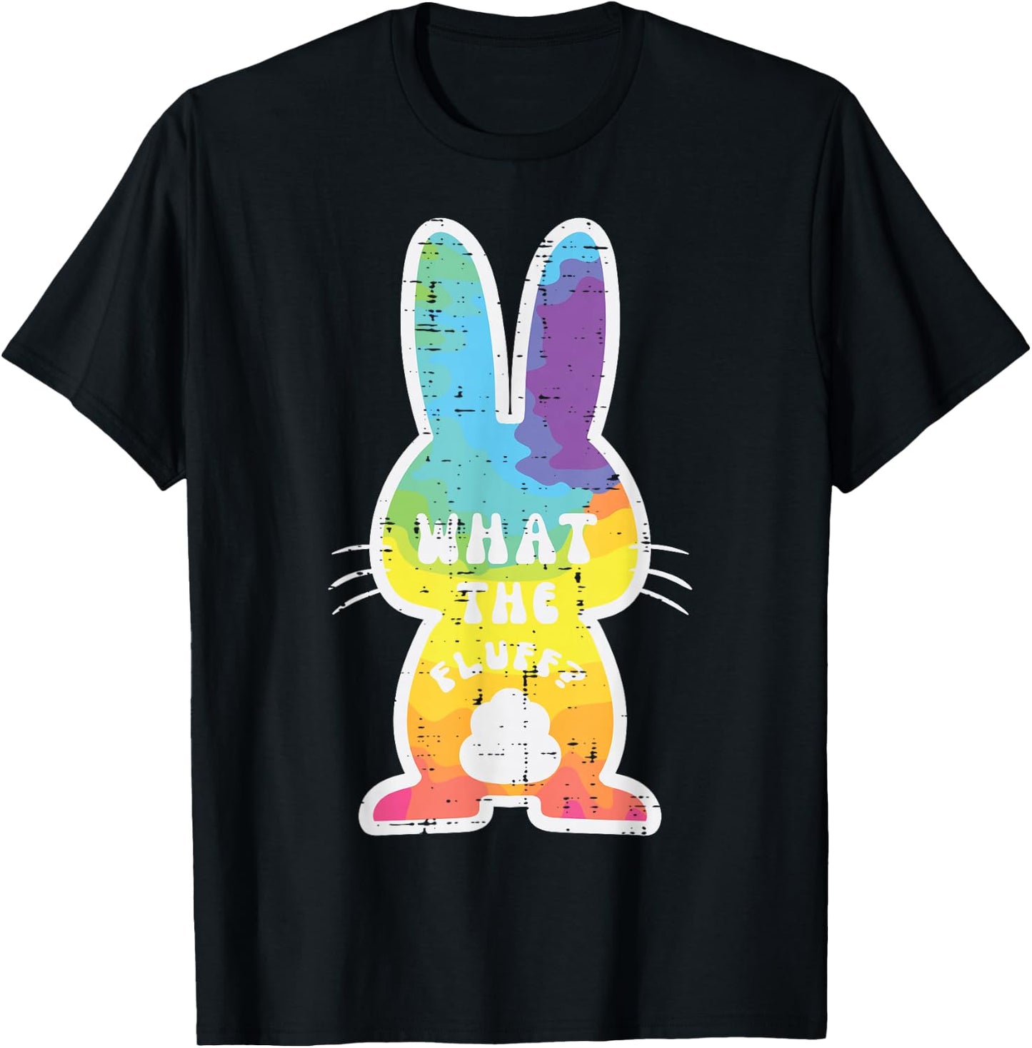 Easter Colorful Bunny Rabbit Men Women Kids T-Shirt - T-Shirt | Black