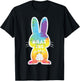 Easter Colorful Bunny Rabbit Men Women Kids T-Shirt - T-Shirt | Black