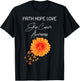 Faith Hope Love Skin Cancer Orange Ribbon Shirt T-Shirt - T-Shirt | Black