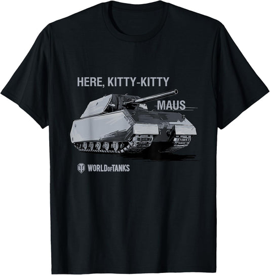 World of Tanks Mouse Tank Here, Kitty Kitty , black T-Shirt - T-Shirt | Black