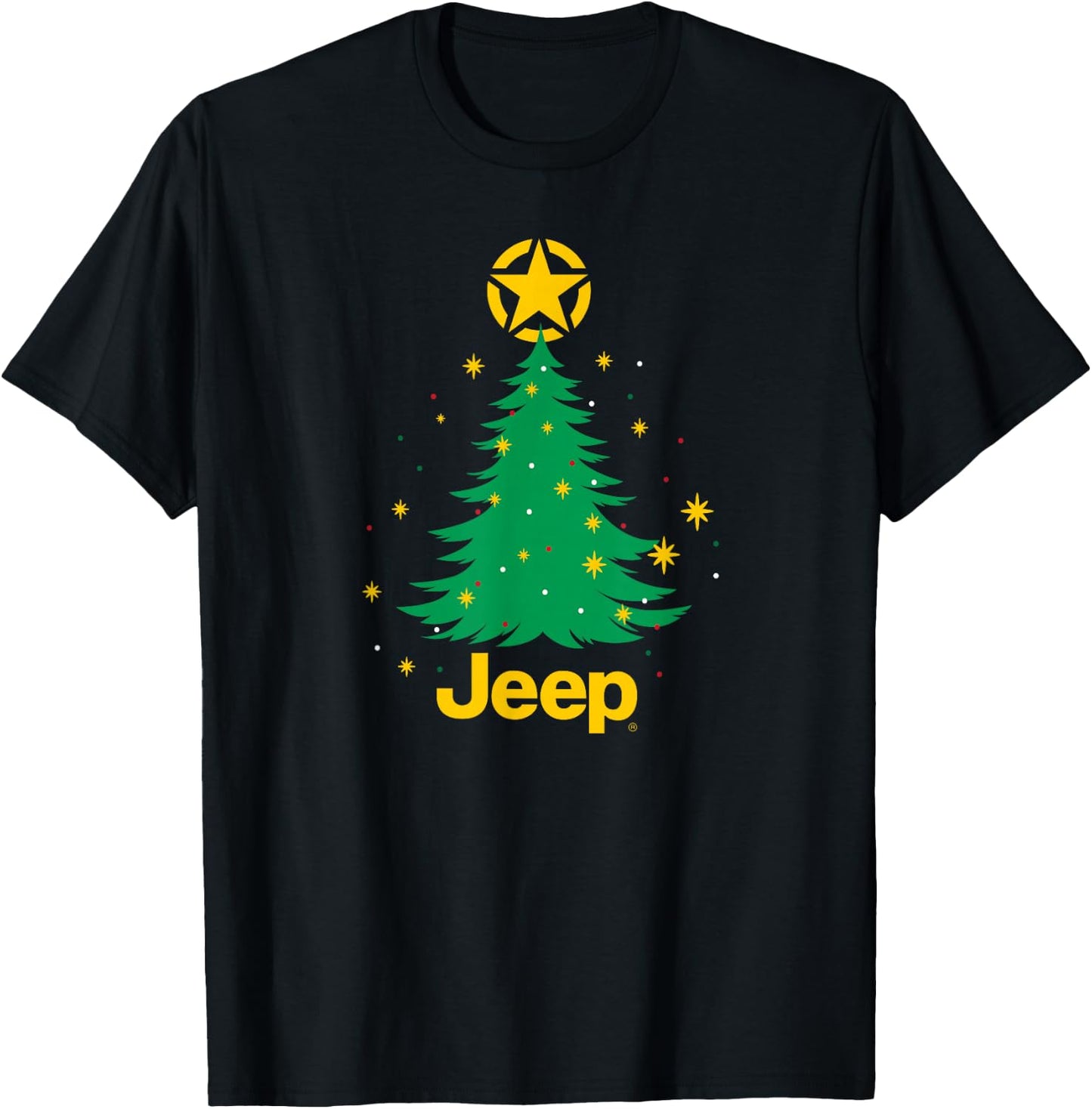 Jeep Christmas Tree T-Shirt - T-Shirt | Black