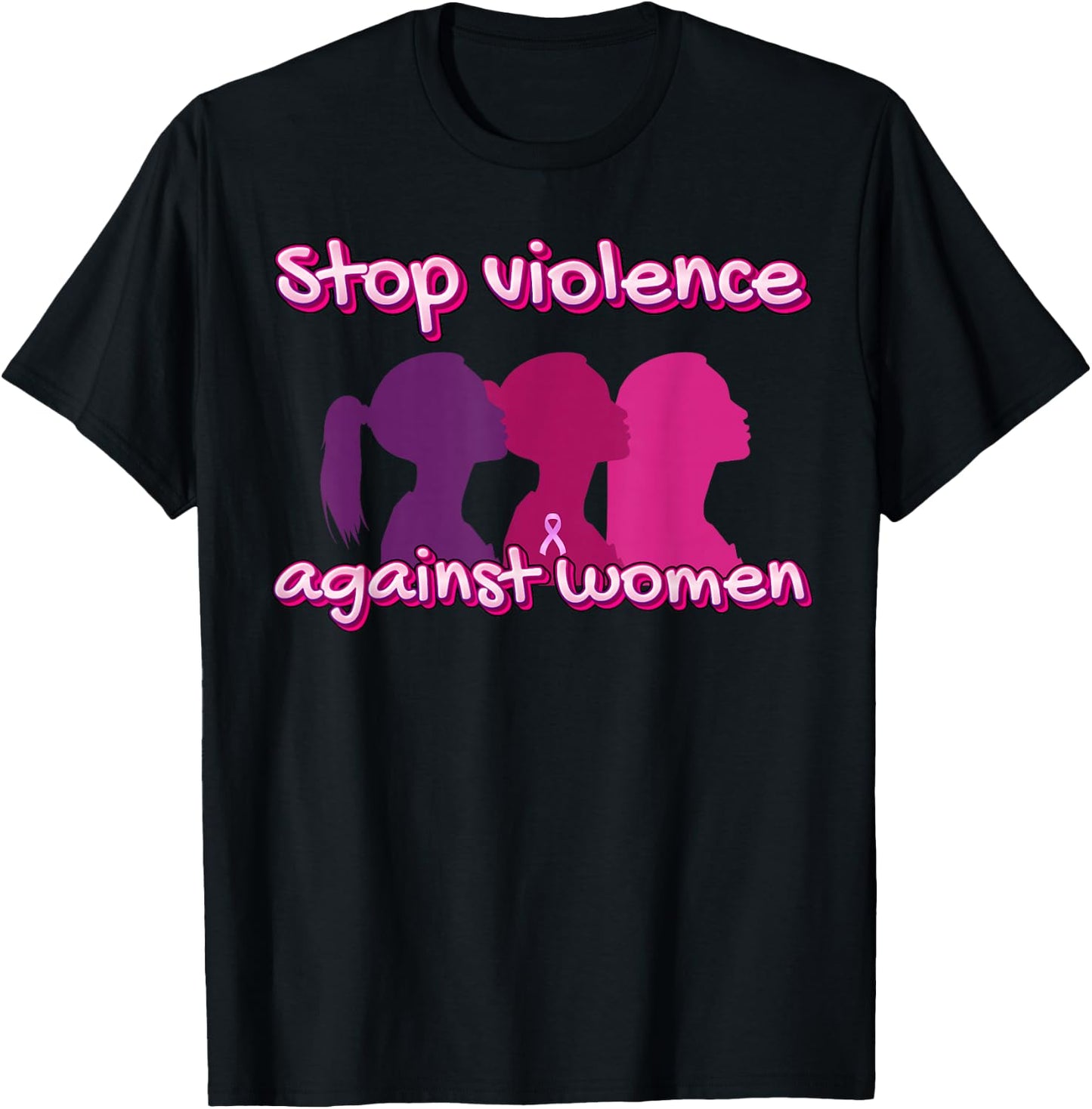 Let's End Violence Against Women T-Shirt - T-Shirt | Black