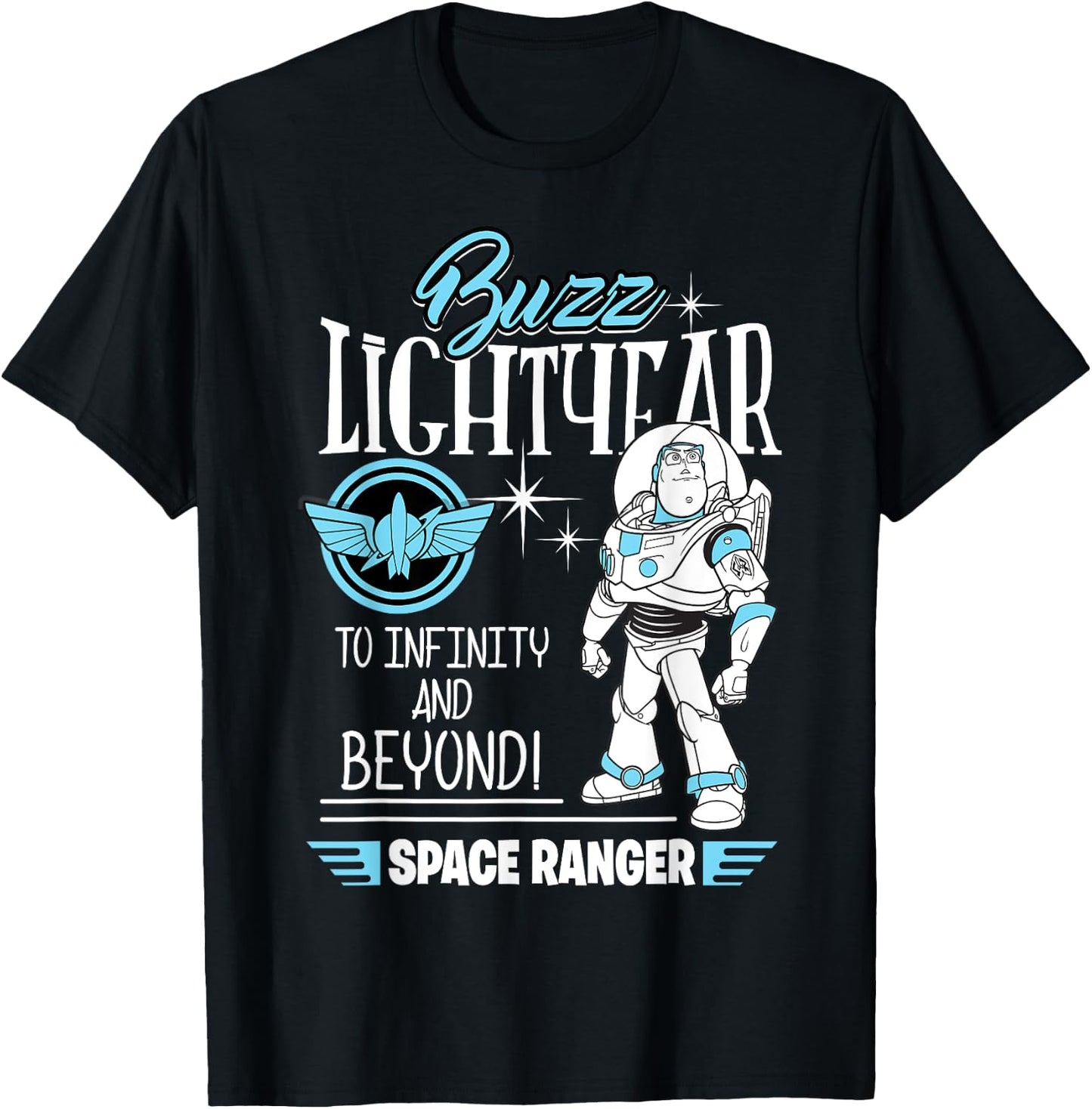 Disney Toy Story Retro Buzz Lightyear Space Ranger , Black, S T-Shirt - T-Shirt | Black