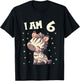 Kids 6 Years old 6 birthday Zebras Boy Girl Zebra T-Shirt - T-Shirt | Black