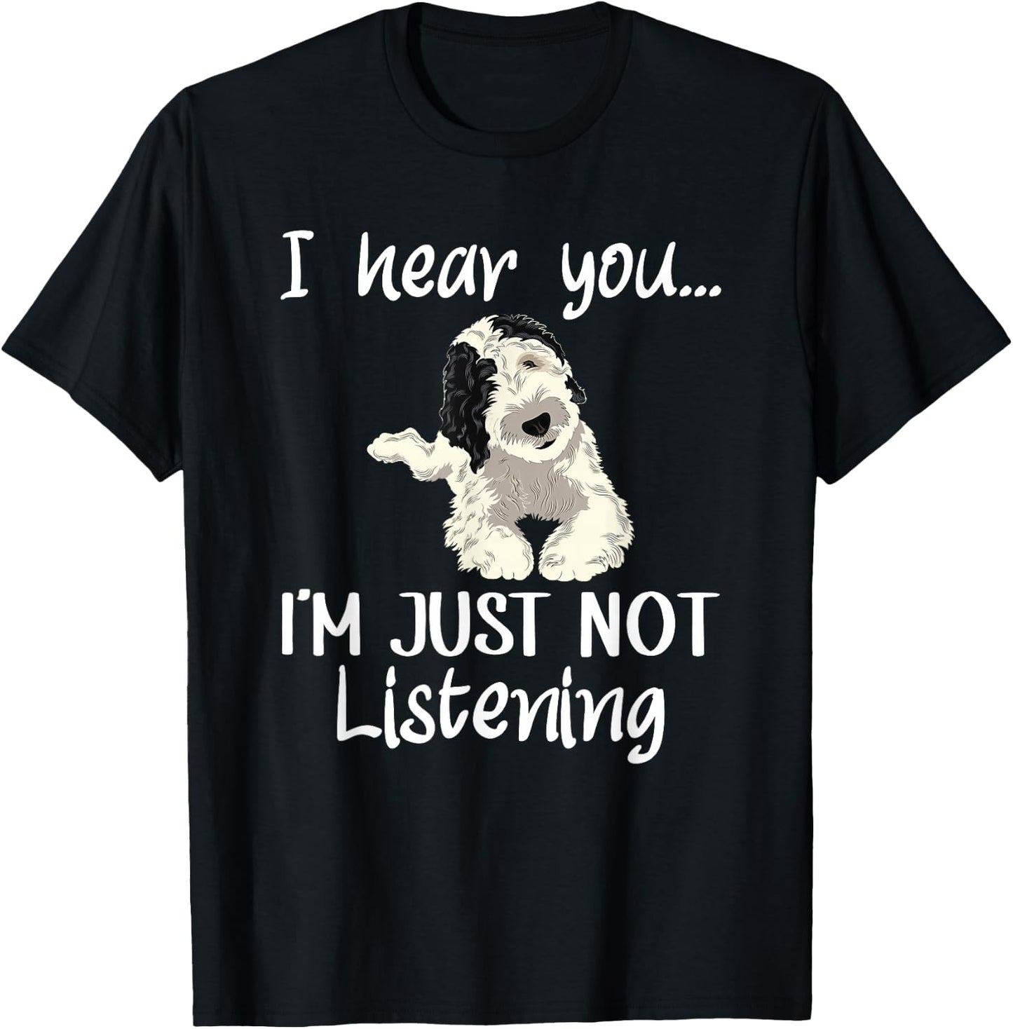 Doodle Dog Sheepadoodle T-Shirt - T-Shirt | Black