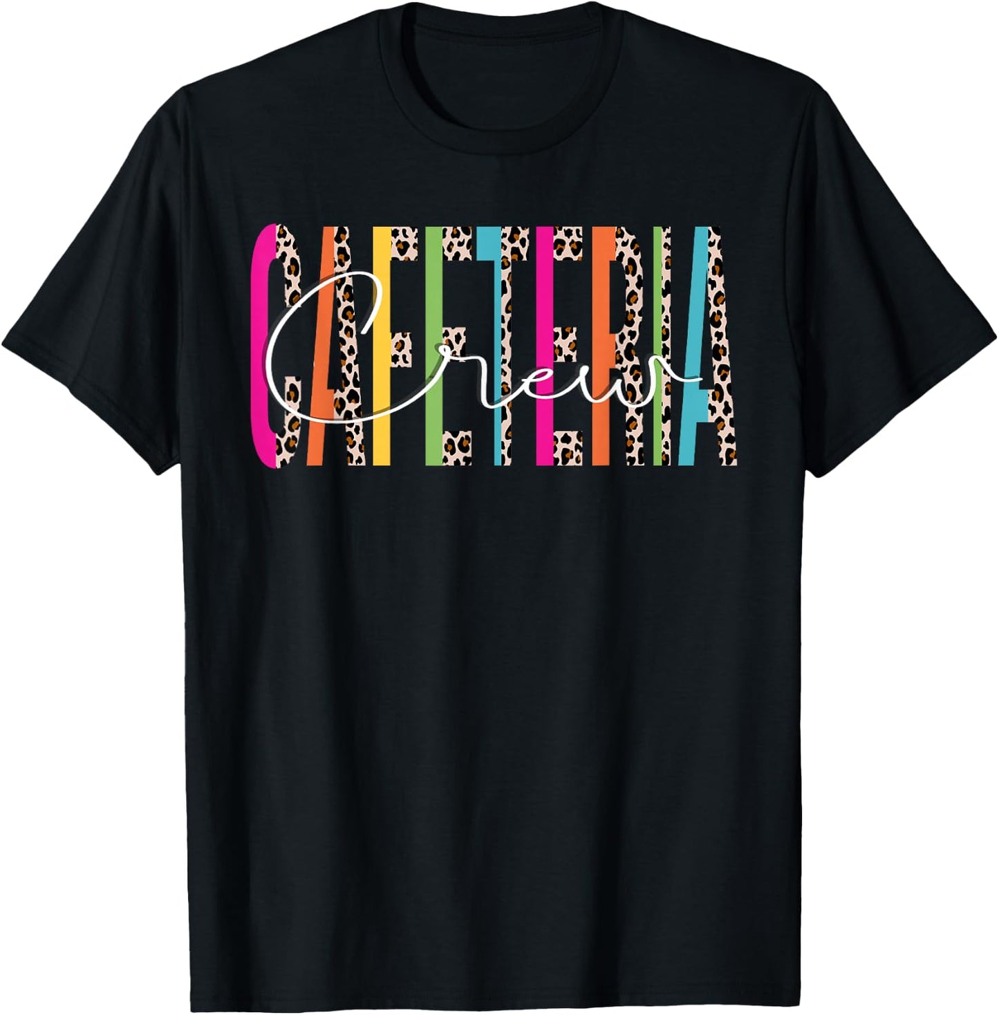 Cafeteria Crew Leopard Lunch Lady Squad Back to School Women T-Shirt - T-Shirt | Black