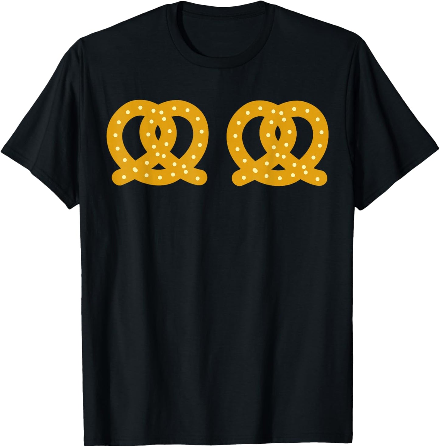 Oktoberfest Costume | Pretzel Boobs Funny Shirt | Halloween T-Shirt - T-Shirt | Black