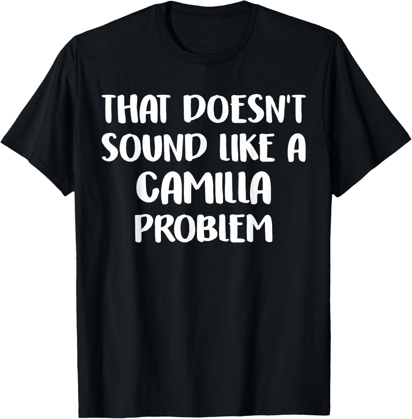 CAMILLA Personalized Cute Flower Girls CAMILLA Name T-Shirt - T-Shirt | Black