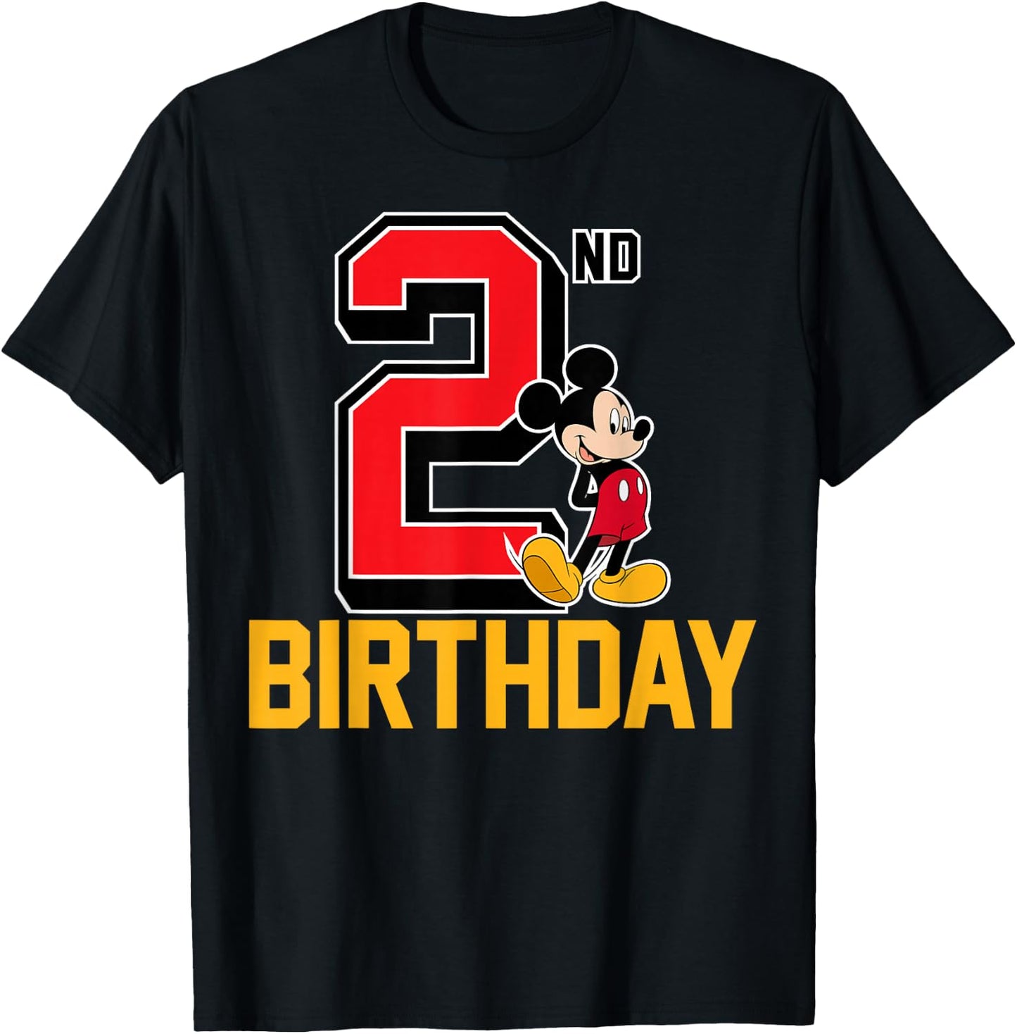 Disney - Mickey Mouse My 2nd Birthday T-Shirt - T-Shirt | Black