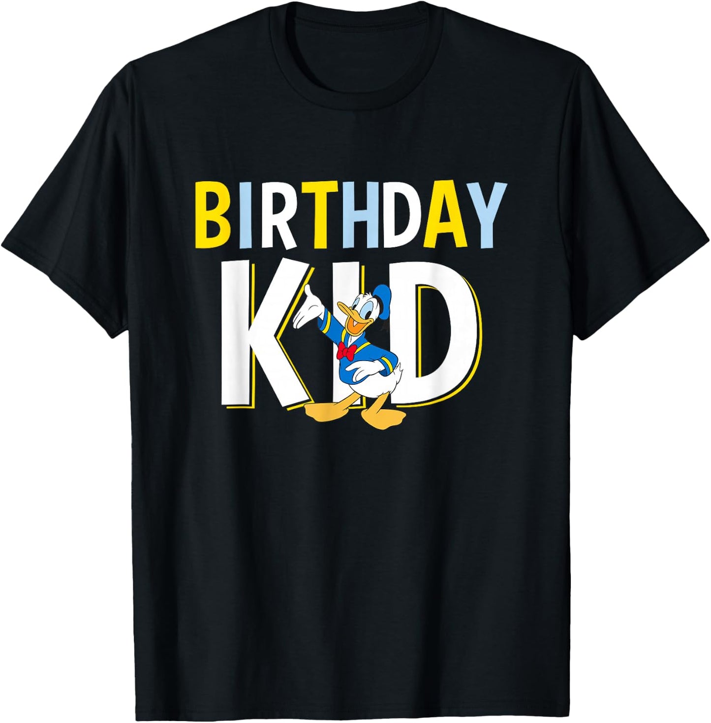 Disney Mickey And Friends Birthday Kid Vintage Donald Duck T-Shirt - T-Shirt | Black
