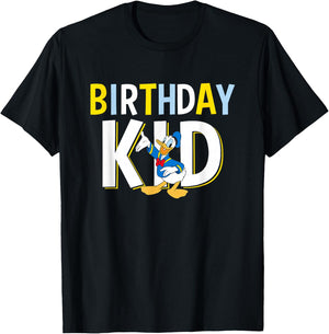 Disney Mickey And Friends Birthday Kid Vintage Donald Duck T-Shirt - T-Shirt | Black