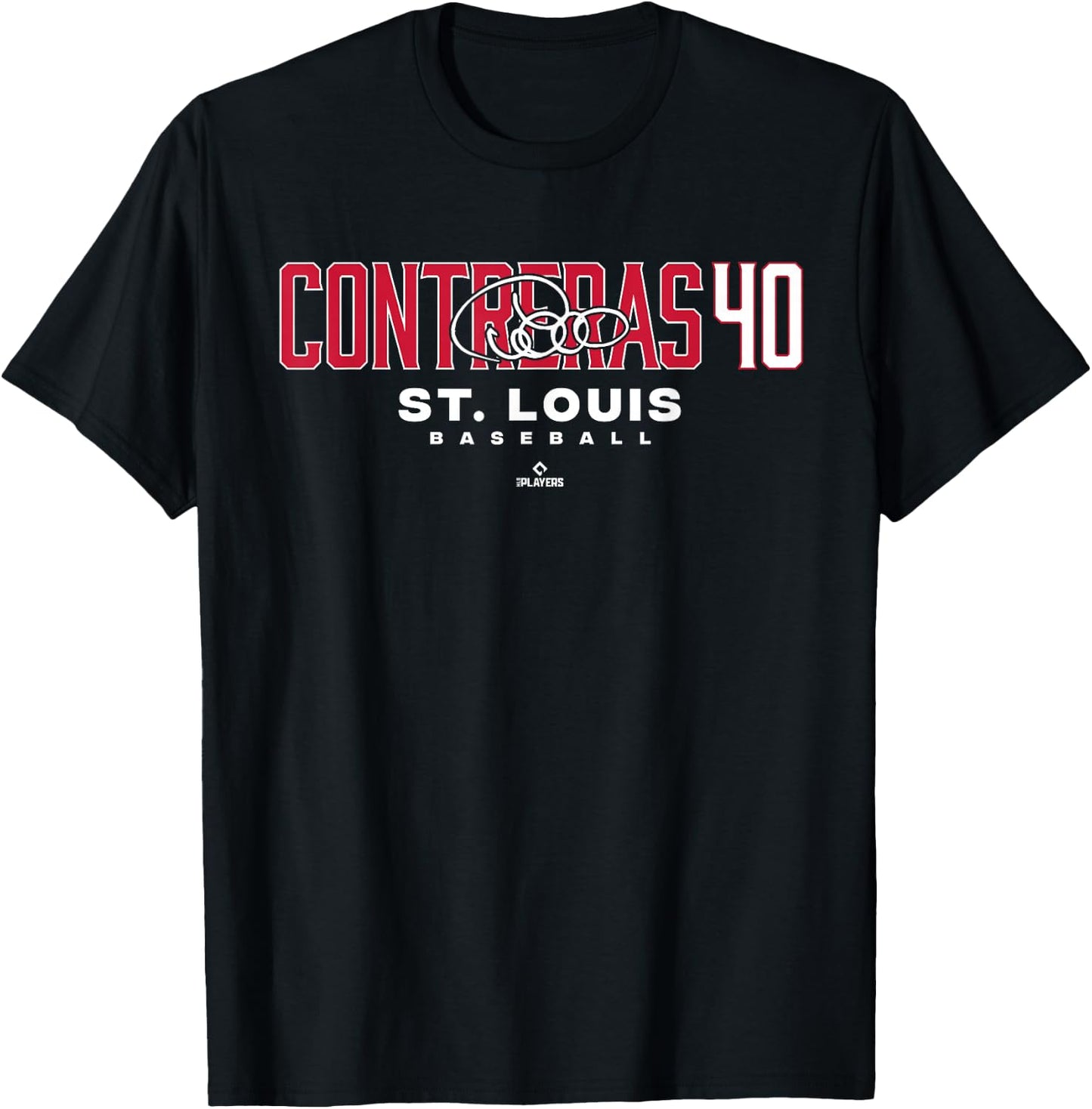 Name Number City Willson Contreras 40 St. Louis Baseball T-Shirt - T-Shirt | Black
