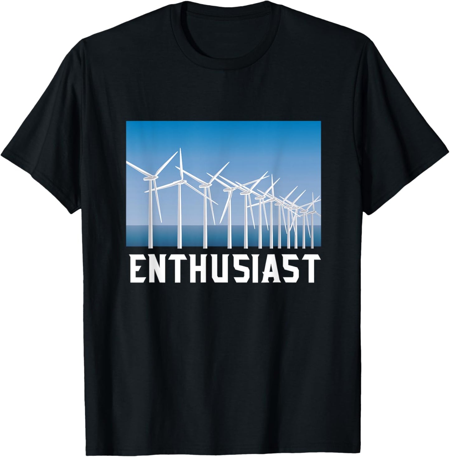 Windmill Renewable Energy Enthusiast Shirt Wind Turbine T-Shirt - T-Shirt | Black